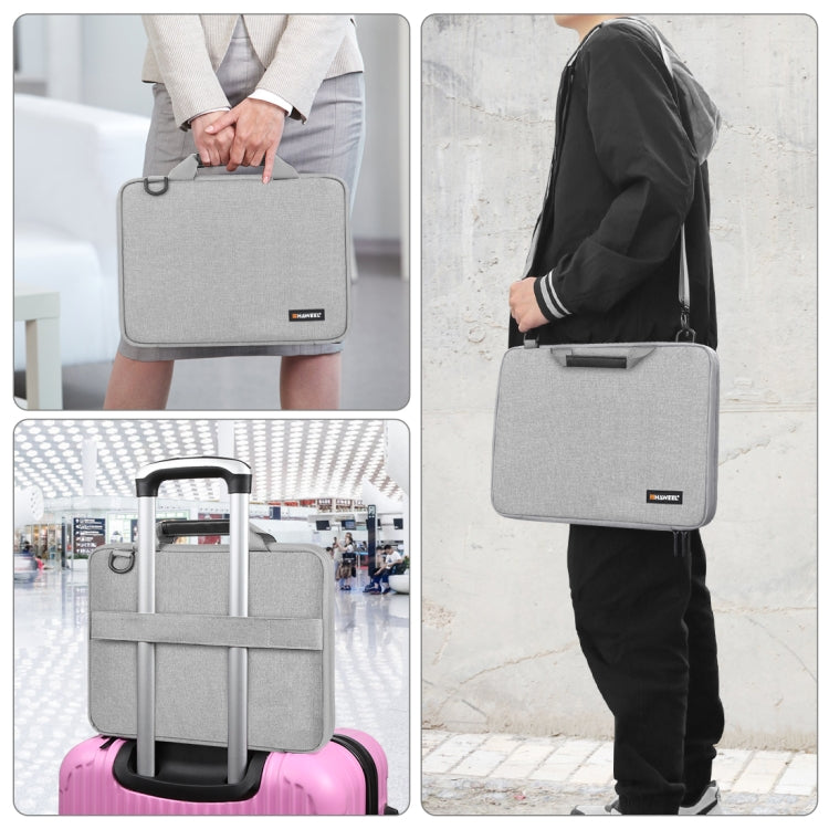 HAWEEL 15.0 inch -16.0 inch Briefcase Crossbody Laptop Bag For Macbook, Lenovo Thinkpad, ASUS, HP(Grey)