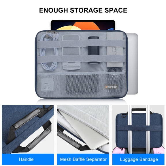 HAWEEL 15.0 inch -16.0 inch Briefcase Crossbody Laptop Bag For Macbook, Lenovo Thinkpad, ASUS, HP(Navy Blue)