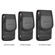 HAWEEL 6.1-6.8 inch Nylon Cloth Phone Belt Clip Carrying Pouch with Card Slot(Black)