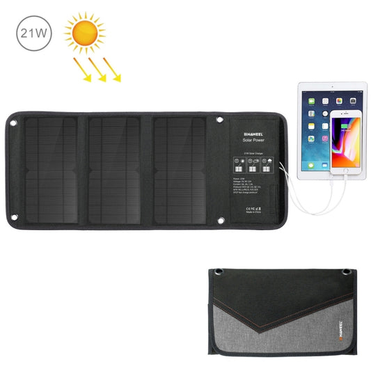 HAWEEL 21W Foldable Solar Panel Charger with 5V 3A Max Dual USB Ports - free shipping - PMC Jewellery - Order now!
