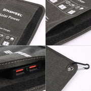 HAWEEL 28W Foldable Solar Panel Charger with 5V 3A Max Dual USB Ports