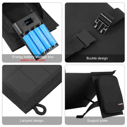 HAWEEL 12W 2 Panels Foldable Solar Panel Charger Bag with 5V / 3.1A Max Dual USB Ports, Support QC3.0 and AFC - free shipping - PMC Jewellery - Order now!