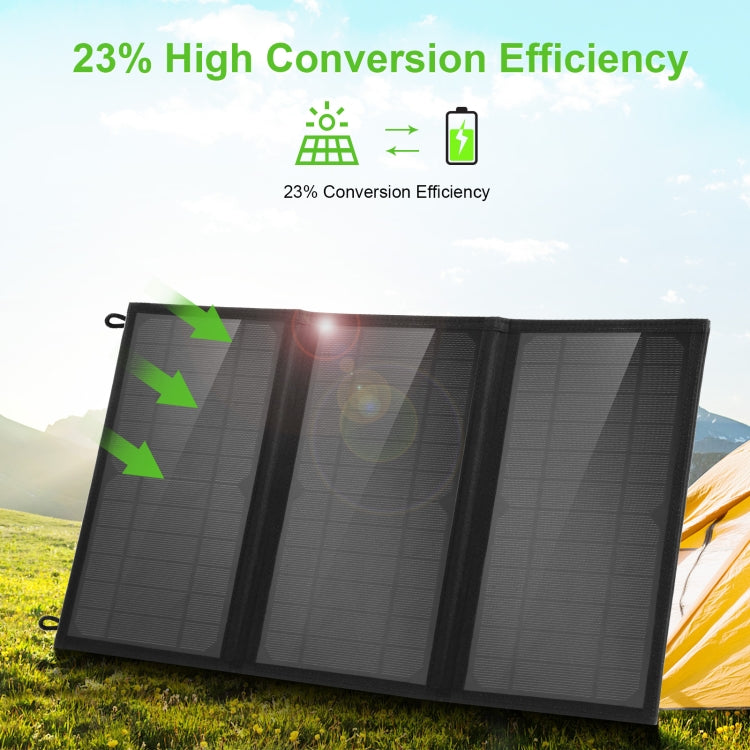HAWEEL 18W 3 Panels Foldable Solar Panel Charger Bag with 5V / 3.1A Max Dual USB Ports, Support QC3.0 and AFC - free shipping - PMC TechLife - Order now!