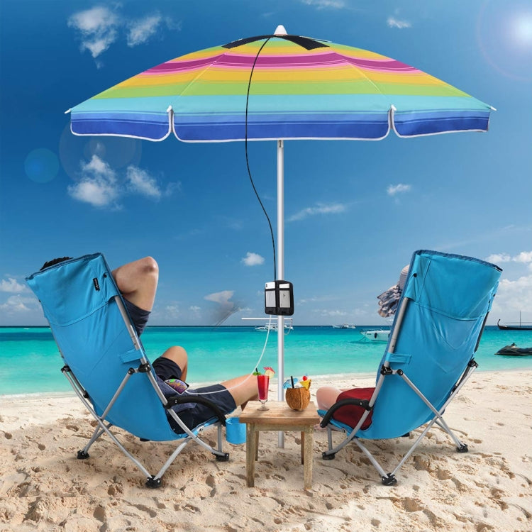HAWEEL 28W Foldable Umbrella Top Solar Panel Charger with 5V 3A Max Dual USB Ports, Support QC3.0 / FCP / SCP/ AFC / SFCP Protocol(Black)