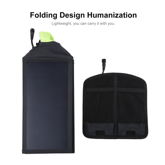 HAWEEL 28W Foldable Umbrella Top Solar Panel Charger with 5V 3A Max Dual USB Ports, Support QC3.0 / FCP / SCP/ AFC / SFCP Protocol(Black)