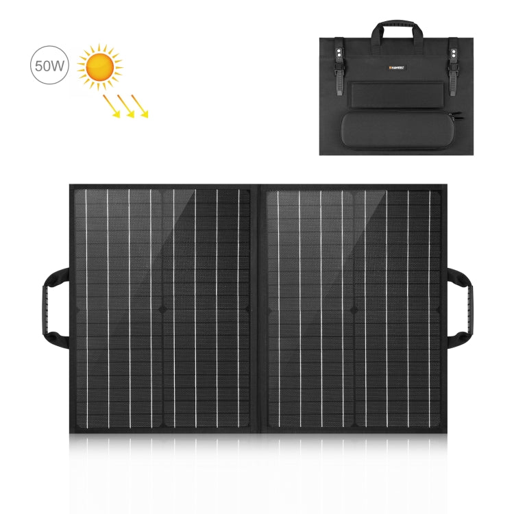 HAWEEL 50W Foldable Solar Panel Charger Travel Folding Bag(Black) - free shipping - PMC TechLife - Order now!
