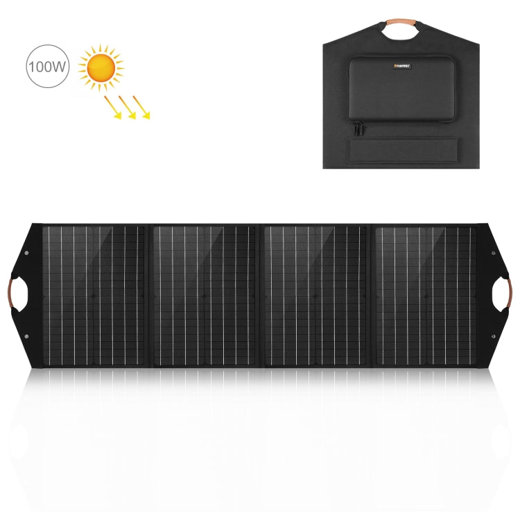 HAWEEL 100W Foldable Solar Panel Charger Travel Folding Bag (Black) - free shipping - PMC Jewellery - Order now!
