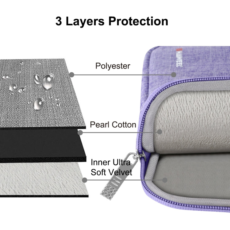 HAWEEL 7.9 inch Sleeve Case Zipper Briefcase Carrying Bag, For iPad mini 4 / iPad mini 3 / iPad mini 2 / iPad mini, Galaxy, Lenovo, Sony, Xiaomi, Huawei 7.9 inch Tablets(Purple) - free shipping - PMC Jewellery - Order now!