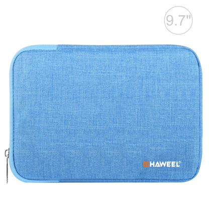HAWEEL 9.7 inch Sleeve Case Zipper Briefcase Carrying Bag, For iPad 9.7 inch / iPad Pro 9.7 inch, Galaxy, Lenovo, Sony, Xiaomi, Huawei 9.7 inch Tablets(Blue) - free shipping - PMC Jewellery - Order now!