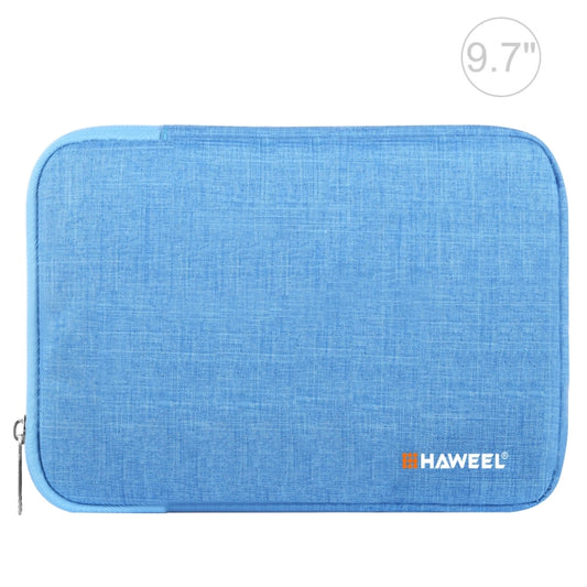 HAWEEL 9.7 inch Sleeve Case Zipper Briefcase Carrying Bag, For iPad 9.7 inch / iPad Pro 9.7 inch, Galaxy, Lenovo, Sony, Xiaomi, Huawei 9.7 inch Tablets(Blue) - free shipping - PMC Jewellery - Order now!