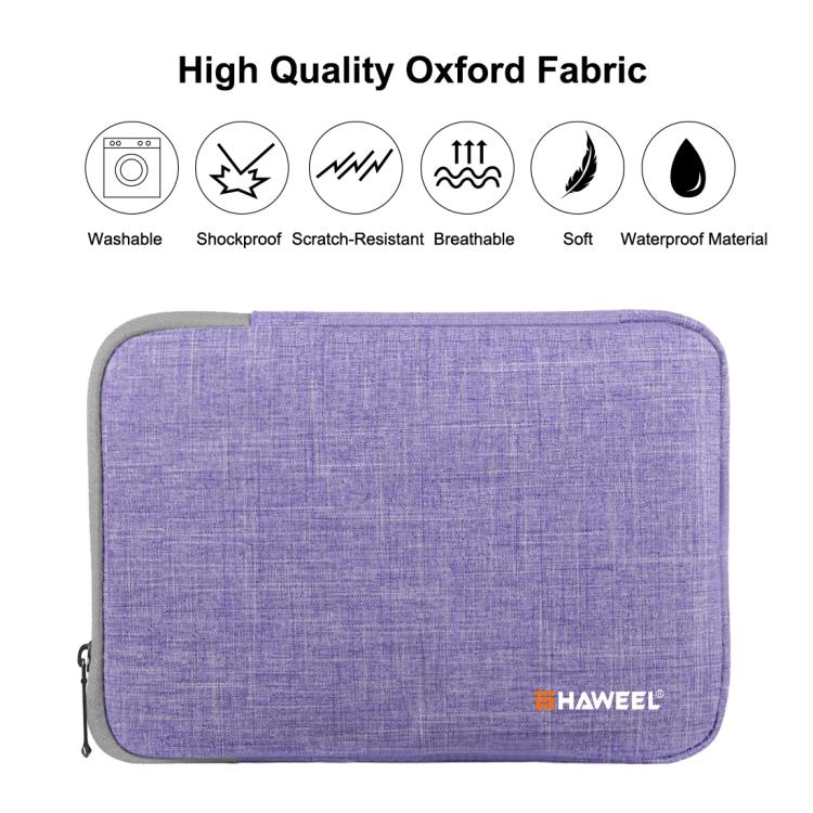 HAWEEL 9.7 inch Sleeve Case Zipper Briefcase Carrying Bag, For iPad 9.7 inch / iPad Pro 9.7 inch, Galaxy, Lenovo, Sony, Xiaomi, Huawei 9.7 inch Tablets(Purple) - free shipping - PMC Jewellery - Order now!