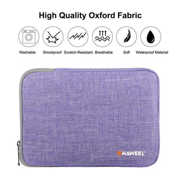 HAWEEL 9.7 inch Sleeve Case Zipper Briefcase Carrying Bag, For iPad 9.7 inch / iPad Pro 9.7 inch, Galaxy, Lenovo, Sony, Xiaomi, Huawei 9.7 inch Tablets(Purple)