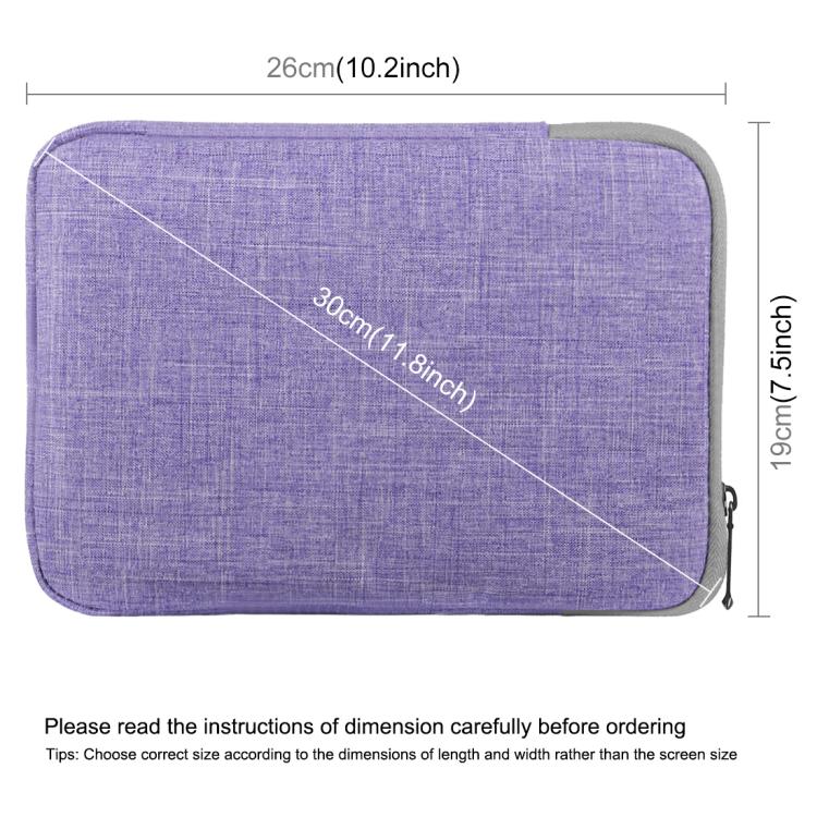 HAWEEL 9.7 inch Sleeve Case Zipper Briefcase Carrying Bag, For iPad 9.7 inch / iPad Pro 9.7 inch, Galaxy, Lenovo, Sony, Xiaomi, Huawei 9.7 inch Tablets(Purple) - free shipping - PMC Jewellery - Order now!