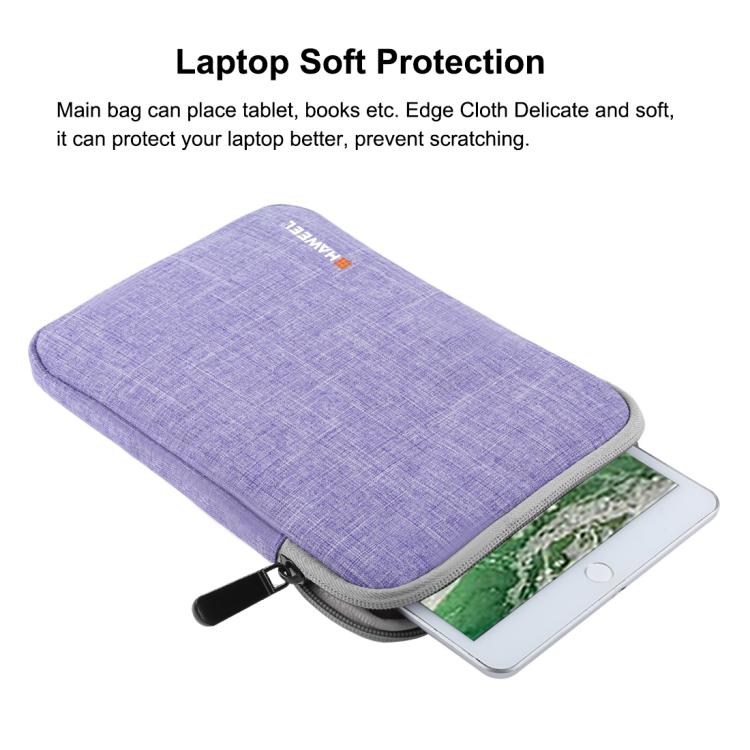 HAWEEL 9.7 inch Sleeve Case Zipper Briefcase Carrying Bag, For iPad 9.7 inch / iPad Pro 9.7 inch, Galaxy, Lenovo, Sony, Xiaomi, Huawei 9.7 inch Tablets(Purple) - free shipping - PMC Jewellery - Order now!