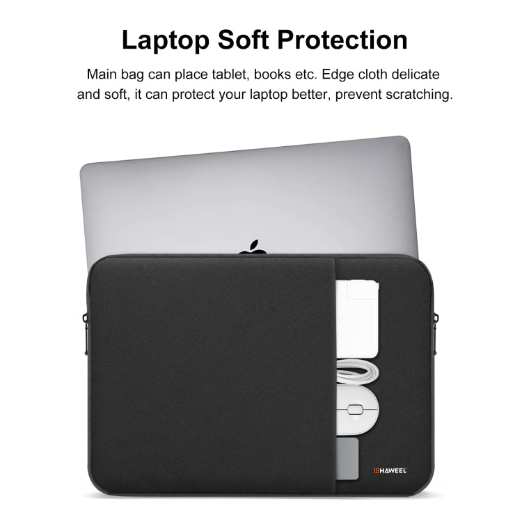 HAWEEL 11 inch Sleeve Case Zipper Briefcase Carrying Bag For Macbook, Samsung, Lenovo, Sony, DELL Alienware, CHUWI, ASUS, HP, 11 inch and Below Laptops / Tablets(Black) - 10 - 11 inch by HAWEEL | Online Shopping South Africa | PMC Jewellery | Buy Now Pay Later Mobicred