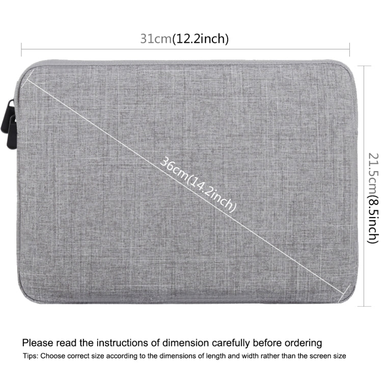 HAWEEL 11 inch Sleeve Case Zipper Briefcase Carrying Bag For Macbook, Samsung, Lenovo, Sony, DELL Alienware, CHUWI, ASUS, HP, 11 inch and Below Laptops / Tablets(Grey) - 10 - 11 inch by HAWEEL | Online Shopping South Africa | PMC TechLife | Buy Now Pay Later Mobicred