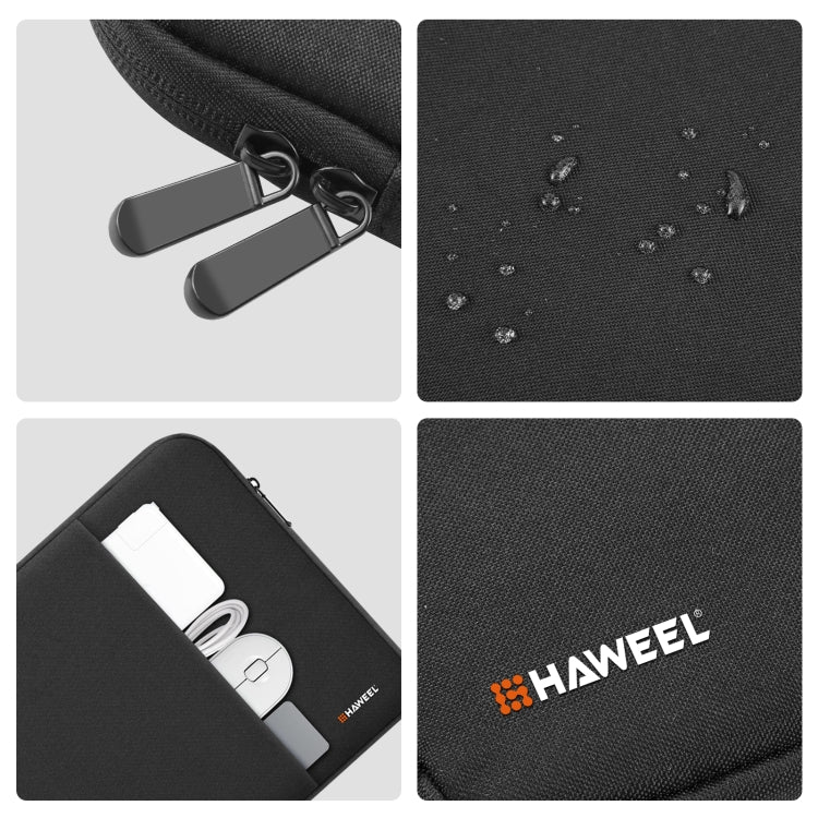 HAWEEL 13.0 inch Sleeve Case Zipper Briefcase Laptop Carrying Bag, For Macbook, Samsung, Lenovo, Sony, DELL Alienware, CHUWI, ASUS, HP, 13 inch and Below Laptops(Black) - free shipping - PMC Jewellery - Order now!