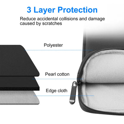 HAWEEL 13.0 inch Sleeve Case Zipper Briefcase Laptop Carrying Bag, For Macbook, Samsung, Lenovo, Sony, DELL Alienware, CHUWI, ASUS, HP, 13 inch and Below Laptops(Black) - free shipping - PMC Jewellery - Order now!