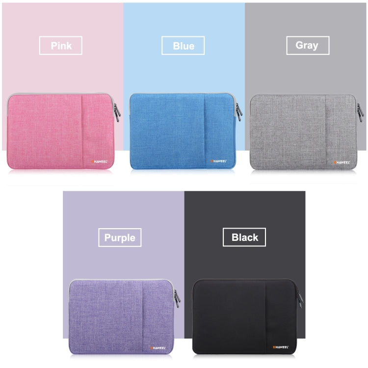 HAWEEL 13.0 inch Sleeve Case Zipper Briefcase Laptop Carrying Bag, For Macbook, Samsung, Lenovo, Sony, DELL Alienware, CHUWI, ASUS, HP, 13 inch and Below Laptops(Black) - free shipping - PMC Jewellery - Order now!