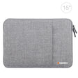 HAWEEL 15.0 inch Sleeve Case Zipper Briefcase Laptop Carrying Bag, For Macbook, Samsung, Lenovo, Sony, DELL Alienware, CHUWI, ASUS, HP, 15 inch and Below Laptops(Grey) - 15 inch by HAWEEL | Online Shopping South Africa | PMC TechLife | Buy Now Pay Later Mobicred