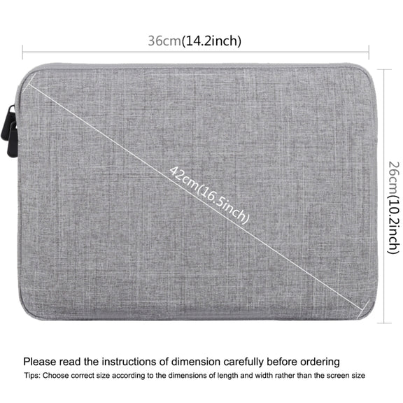 HAWEEL 15.0 inch Sleeve Case Zipper Briefcase Laptop Carrying Bag, For Macbook, Samsung, Lenovo, Sony, DELL Alienware, CHUWI, ASUS, HP, 15 inch and Below Laptops(Grey)