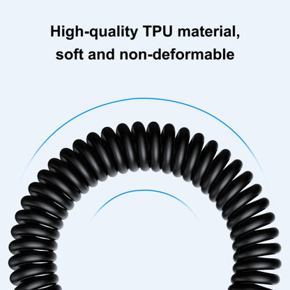 HAWEEL 1.5m 5A USB-C / Type-C to USB-C / Type-C Retractable Coiled PD Fast Charging Cable - USB-C & Type-C Cable by HAWEEL | Online Shopping South Africa | PMC Jewellery | Buy Now Pay Later Mobicred