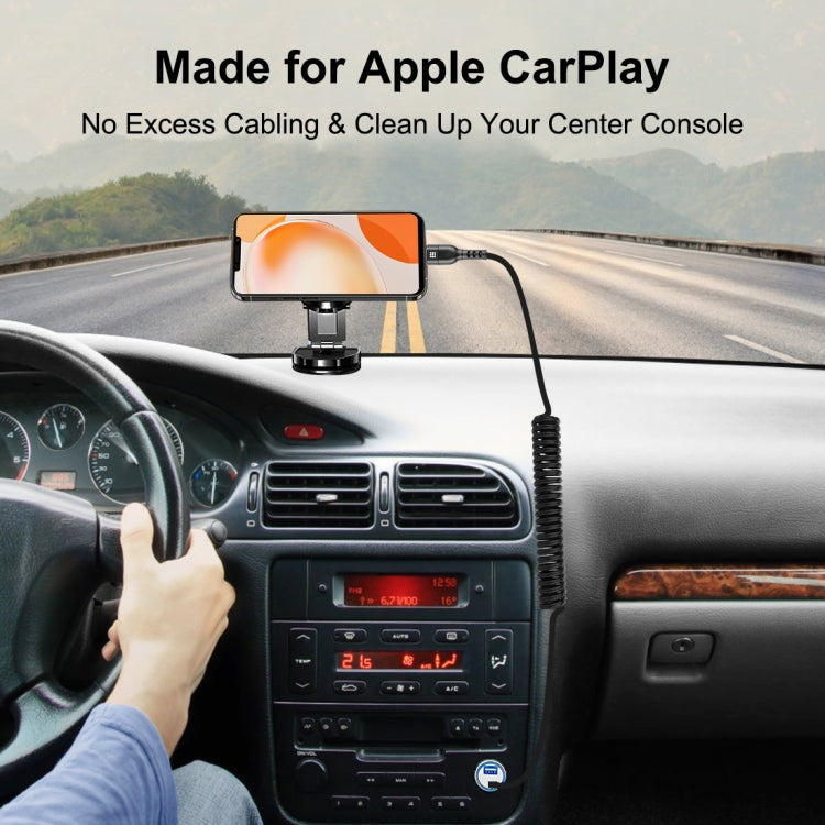 HAWEEL 1.5m 5A USB-C / Type-C to USB-C / Type-C Retractable Coiled PD Fast Charging Cable