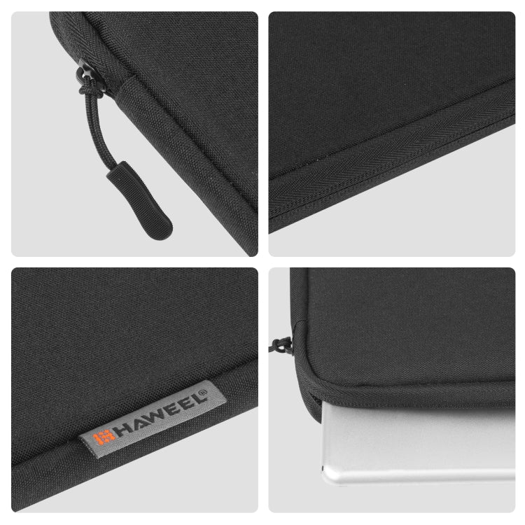 HAWEEL 13 inch Laptop Sleeve Case Zipper Briefcase Bag for 12.5-13.5 inch Laptop(Black) - 12.1 inch by HAWEEL | Online Shopping South Africa | PMC TechLife | Buy Now Pay Later Mobicred