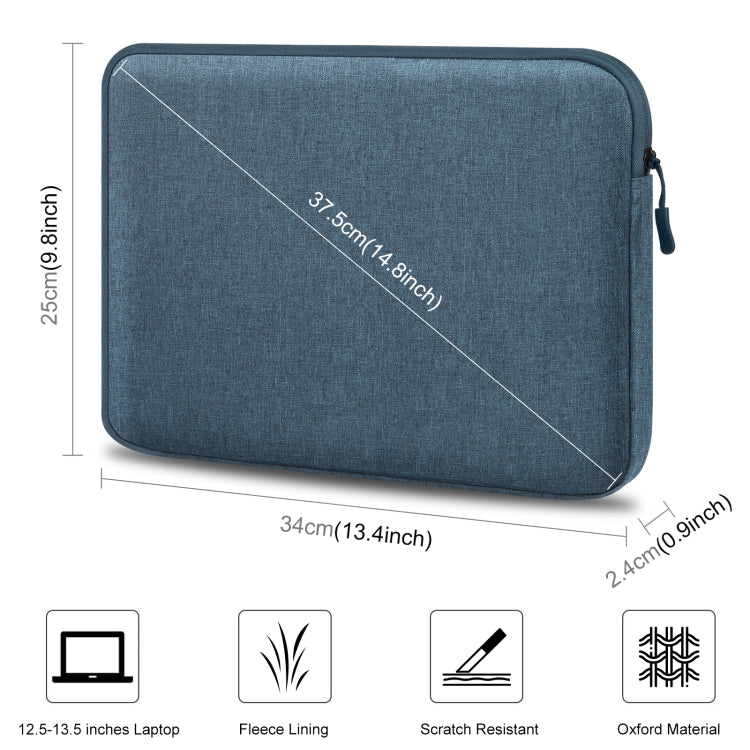 HAWEEL 13 inch Laptop Sleeve Case Zipper Briefcase Bag for 12.5-13.5 inch Laptop(Dark Blue) - 12.1 inch by HAWEEL | Online Shopping South Africa | PMC TechLife | Buy Now Pay Later Mobicred