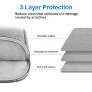 HAWEEL 16 inch Laptop Sleeve Case Zipper Briefcase Bag for 15-16.7 inch Laptop(Grey)