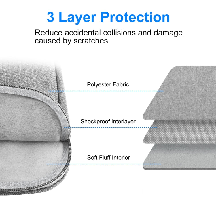 HAWEEL 16 inch Laptop Sleeve Case Zipper Briefcase Bag for 15-16.7 inch Laptop(Grey)