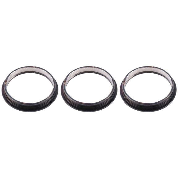 3 PCS Rear Camera Glass Lens Metal Protector Hoop Ring for iPhone 12 Pro(Aqua Blue)