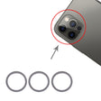 3 PCS Rear Camera Glass Lens Metal Protector Hoop Ring for iPhone 12 Pro(Graphite) - Camera Series by PMc TechLife | Online Shopping South Africa | PMc TechLife | Buy Now Pay Later Mobicred