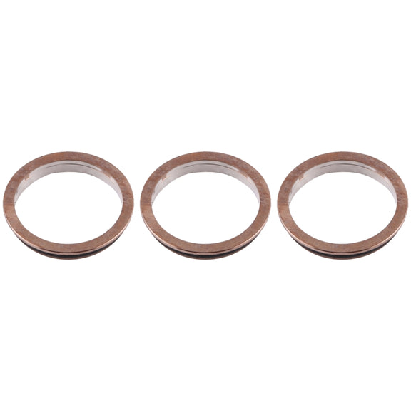 3 PCS Rear Camera Glass Lens Metal Protector Hoop Ring for iPhone 12 Pro(Gold)