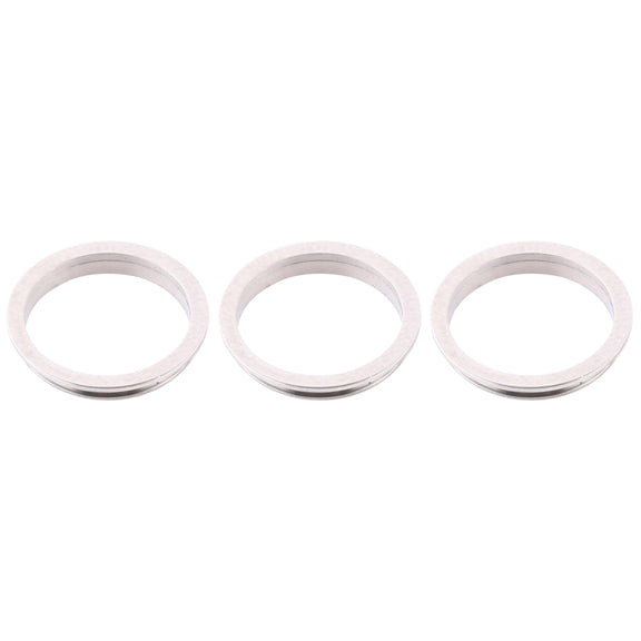 3 PCS Rear Camera Glass Lens Metal Protector Hoop Ring for iPhone 12 Pro(Silver)