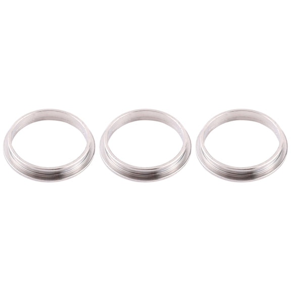 3 PCS Rear Camera Glass Lens Metal Protector Hoop Ring for iPhone 12 Pro(Silver)