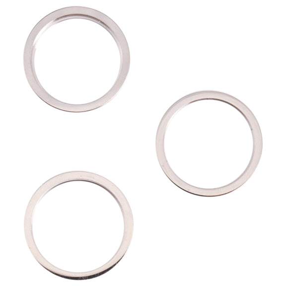 3 PCS Rear Camera Glass Lens Metal Outside Protector Hoop Ring for iPhone 13 Pro(White)