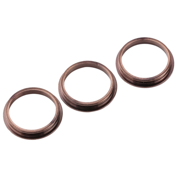 3 PCS Rear Camera Glass Lens Metal Protector Hoop Ring for iPhone 11 Pro & 11 Pro Max(Gold)