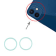 2 PCS Rear Camera Glass Lens Metal Protector Hoop Ring for iPhone 12 Mini(Green) - Camera Series by PMc TechLife | Online Shopping South Africa | PMc TechLife | Buy Now Pay Later Mobicred