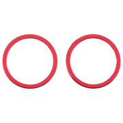 2 PCS Rear Camera Glass Lens Metal Protector Hoop Ring for iPhone 12 Mini(Red)
