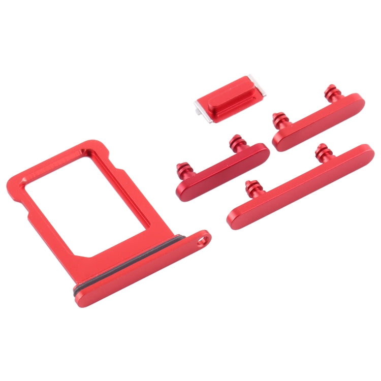 SIM Card Tray + Side Keys for iPhone 12 Mini(Red) - Metal Parts by PMC TechLife | Online Shopping South Africa | PMC TechLife | Buy Now Pay Later Mobicred