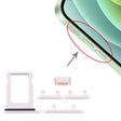 SIM Card Tray + Side Keys for iPhone 12 Mini(White) - Metal Parts by PMc TechLife | Online Shopping South Africa | PMc TechLife | Buy Now Pay Later Mobicred