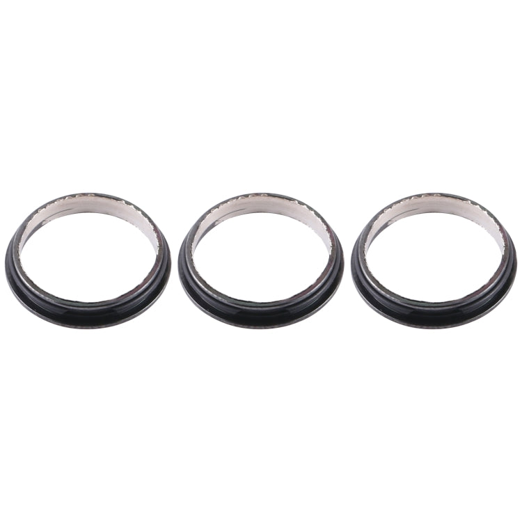 3 PCS Rear Camera Glass Lens Metal Protector Hoop Ring for iPhone 12 Pro Max(Graphite) - Camera Series by PMc TechLife | Online Shopping South Africa | PMc TechLife | Buy Now Pay Later Mobicred