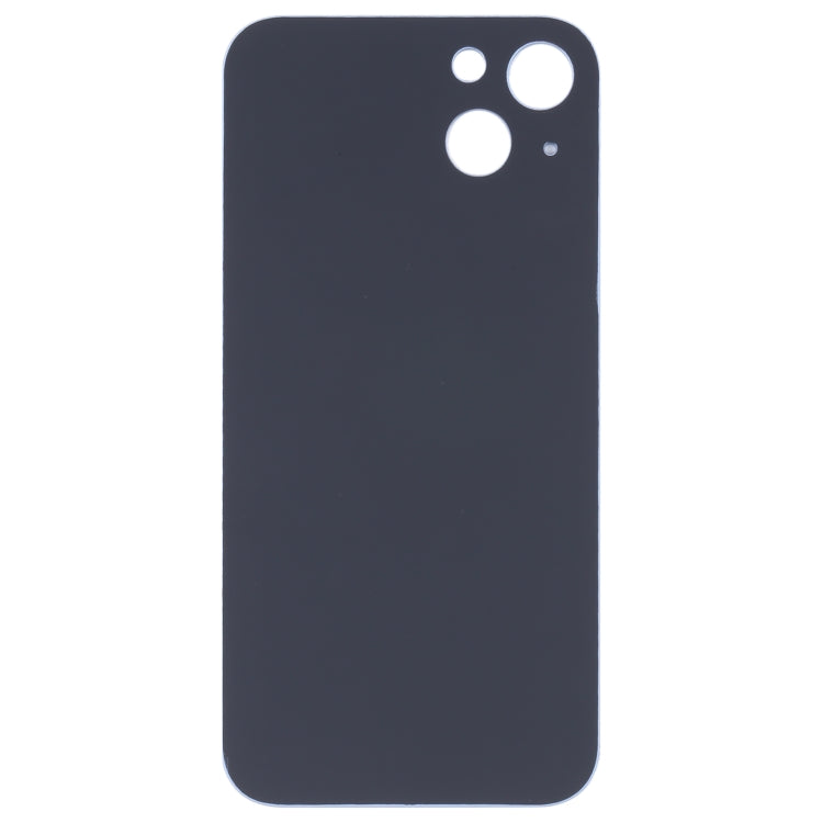 For iPhone 14 Plus Easy Replacement Big Camera Hole Glass Back Battery Cover(Blue)