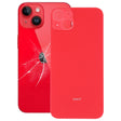 For iPhone 14 Plus Easy Replacement Big Camera Hole Glass Back Battery Cover(Red) - Back Cover by PMc TechLife | Online Shopping South Africa | PMc TechLife | Buy Now Pay Later Mobicred