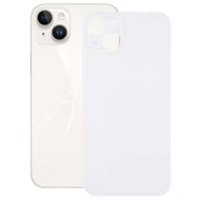 For iPhone 14 Plus Easy Replacement Big Camera Hole Glass Back Battery Cover(Silver)