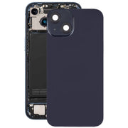 For iPhone 14 Glass Battery Back Cover with Flash Bracket + Wireless Charging Module(Black)