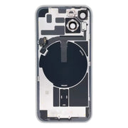For iPhone 14 Glass Battery Back Cover with Flash Bracket + Wireless Charging Module(Red)