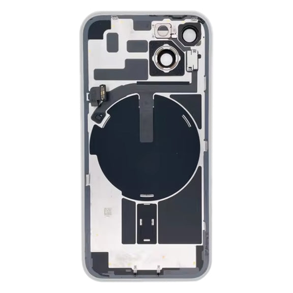 For iPhone 14 Glass Battery Back Cover with Flash Bracket + Wireless Charging Module(Red)