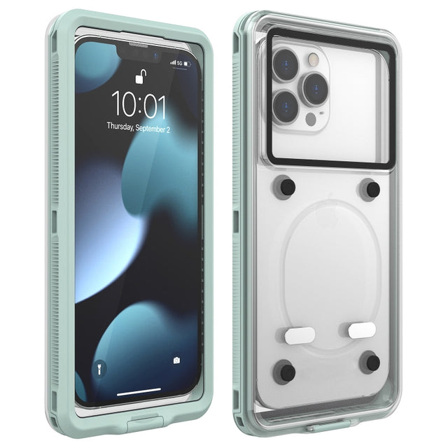 10m Depth Diving Water-resistant Protective Phone Case for 5.9-6.9 inch Phone(Green)